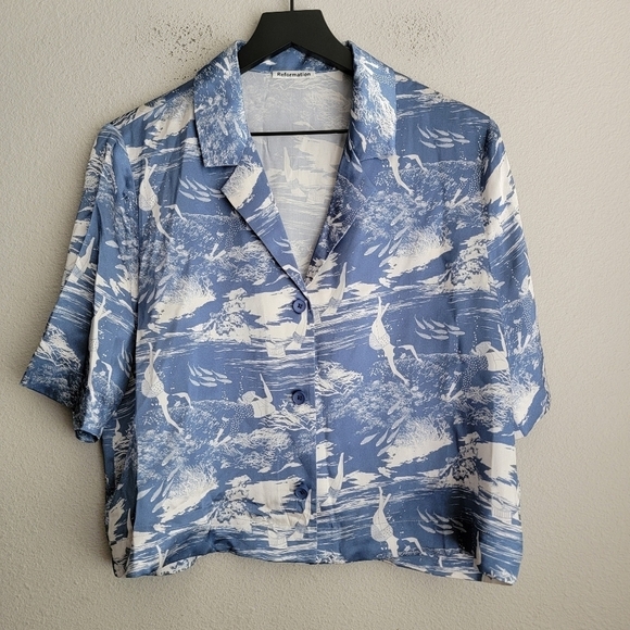 Reformation Hanson Silk Top in Ama size M - Picture 3 of 7